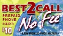 Best2 Call No Fee Phone Card
